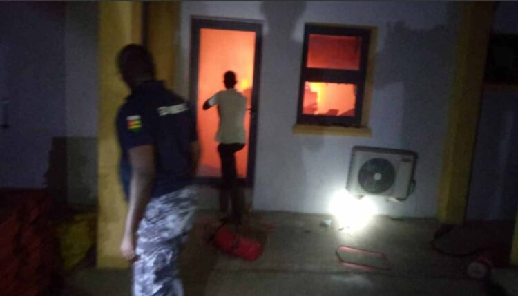 Incendie au poste de douane de Hillacondji