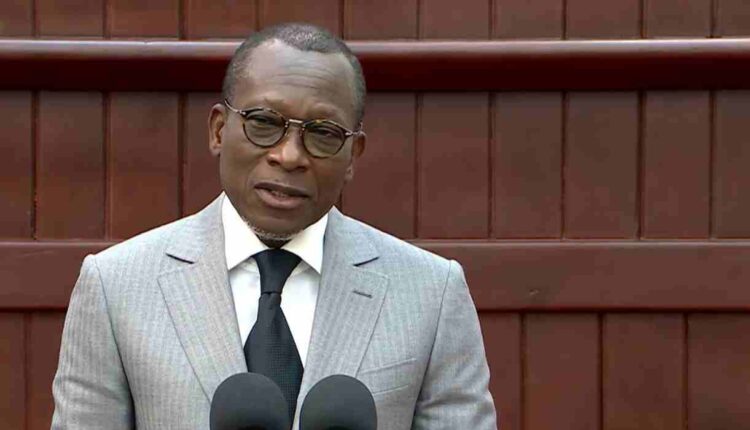 Patrice Talon à l'Assemblée nationale ce jeudi 21 décembre 2023 pour son discours sur l'état de la nation