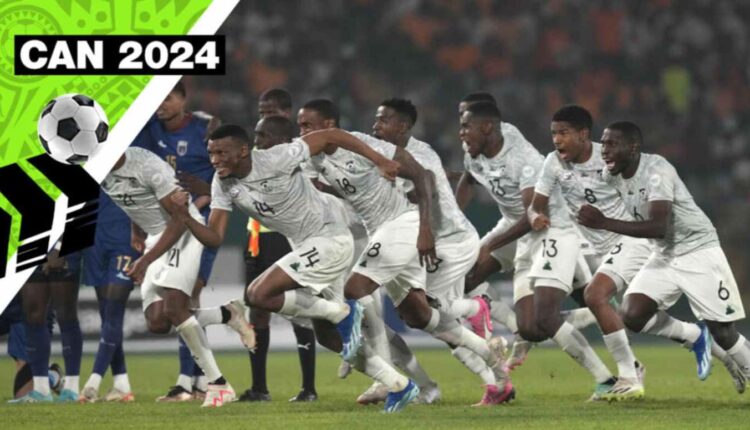 CAN Les joueurs sud-africains célèbrent leur victoire face au Cap-Vert en quarts de finale de la CAN 2024. © AP